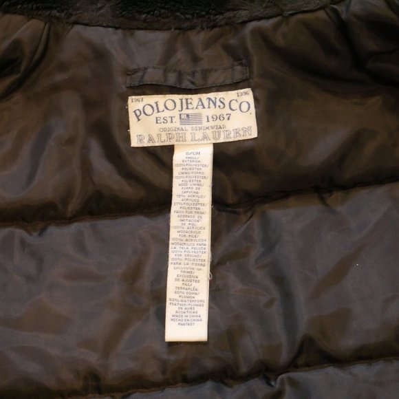 Vintage Polo Jeans Co Ralph Lauren Down Women's Hooded Jacket Size S - Picture 6 of 10